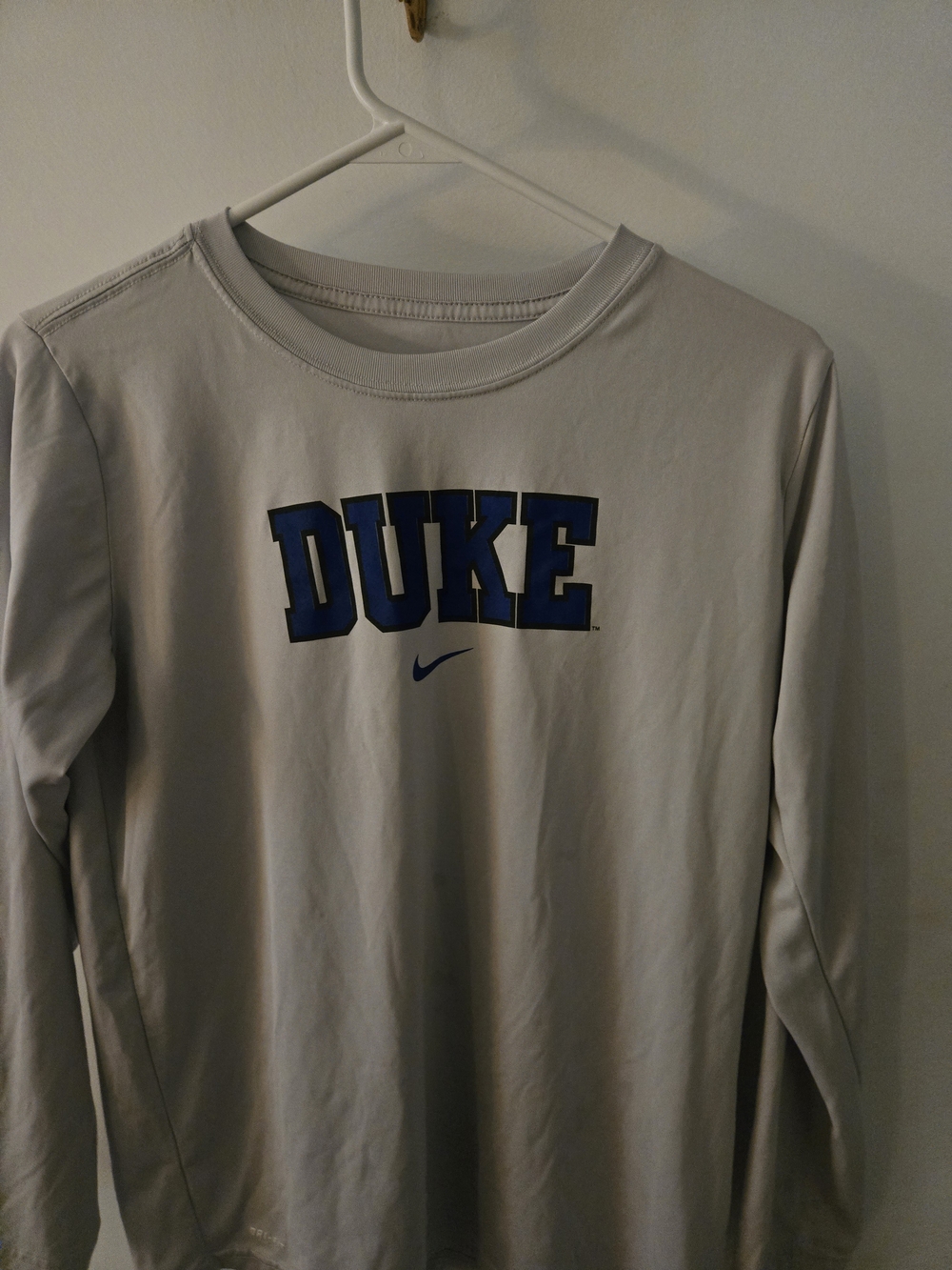 Nike Duke Y Gray Dri-Fit Performance Crew Tee